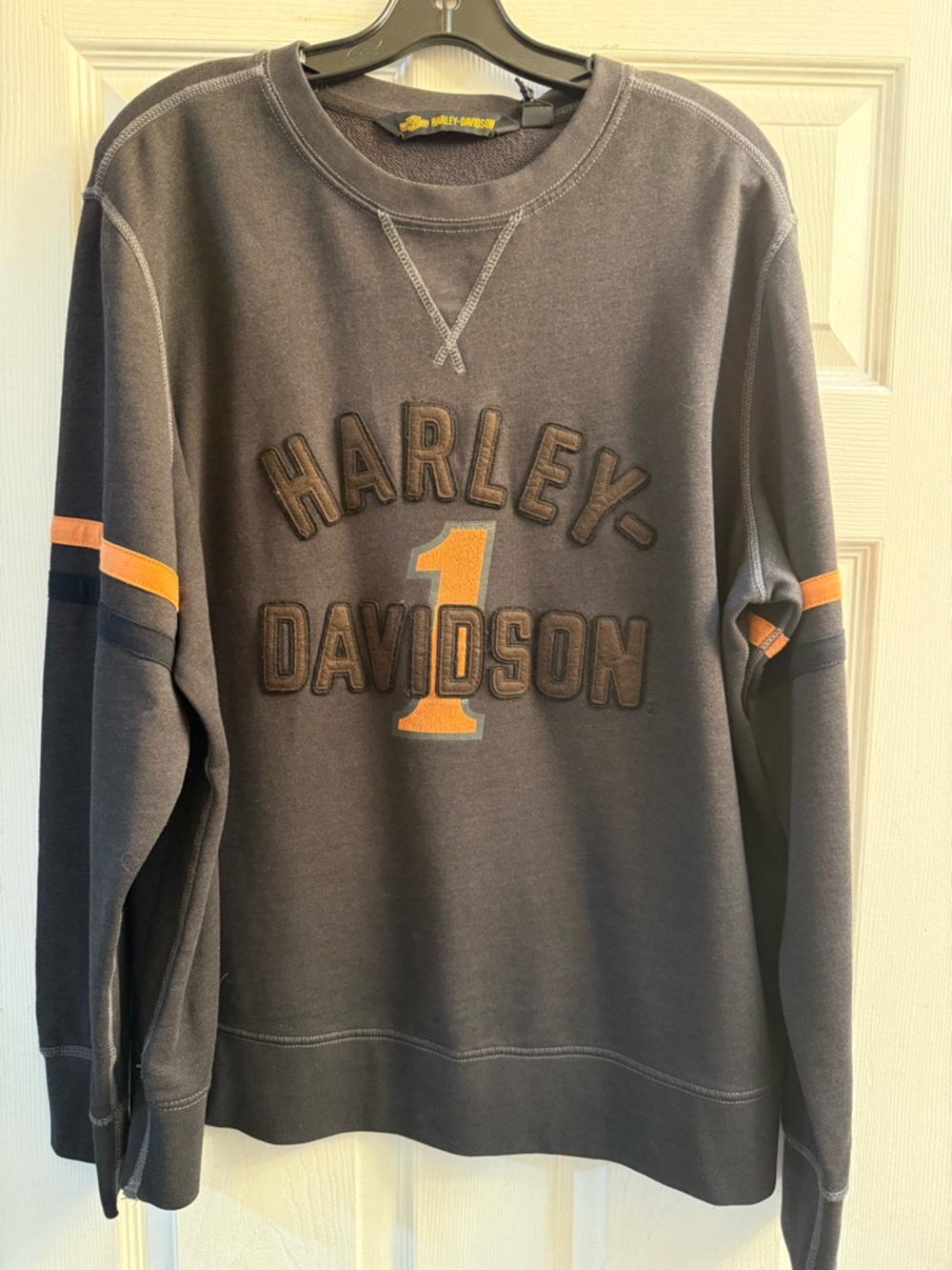 Harley-Davidson Men's Charcoal Gray Number 1 Pullover Sweatshirt